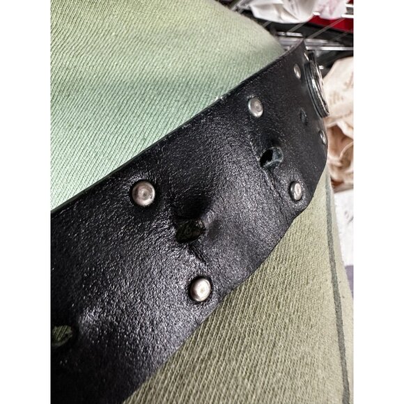 Calvin Klein Belt XL Black Leather Coins Rocker Moto Chic CK Jeans unisex main image 11
